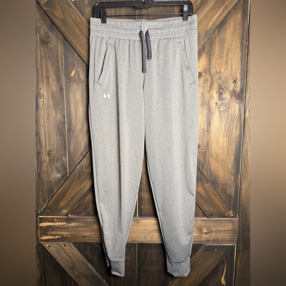 Under Armour Men’s Gray Drawstring Joggers Tapered Leg Small